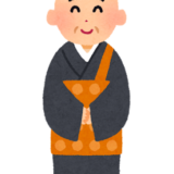 生成り色の法衣の衿の変色・黄変シミ